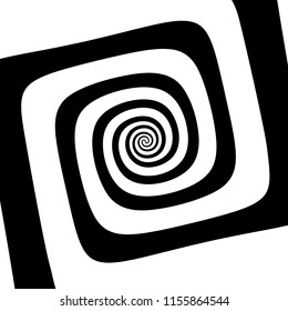 Spiral color black on the white background. Vector illustration