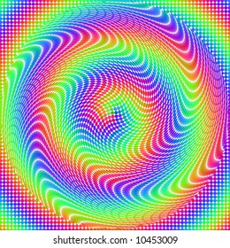 Spiral Color Dots  Background - Vector