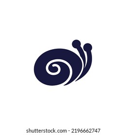 Spiral Combination With Snail,Elegant Minimalist Style Logo Design Editable