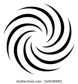 Spiral concentric rays Black and white background Sound wave texture Helix icon Pop art design Starburst vector illustration