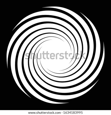 Spiral concentric rays Black and white background Sound wave texture Helix icon Pop art design Starburst vector illustration