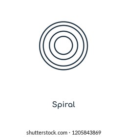 Spiral concept line icon. Linear Spiral concept outline symbol design. This simple element illustration can be used for web and mobile UI/UX.