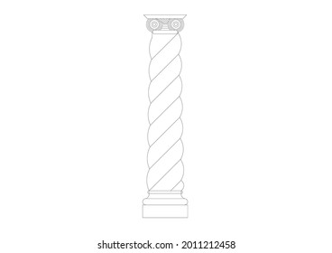 Spiral concrete sketch vector design