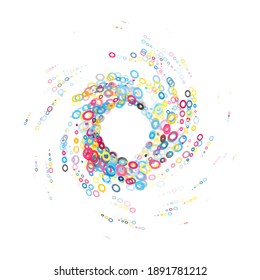 spiral  confetti burst stock vector background
