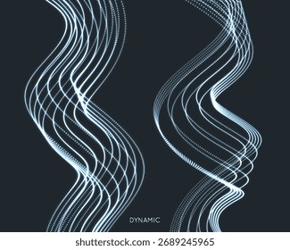 Spiral. Connection structure. Abstract grid design. 3D illustration for brochure, poster, cover, card, presentation, flyer or banner.