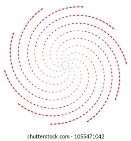 spiral consisting of red diamonds