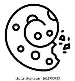 Spiral cookie icon. Outline spiral cookie vector icon for web design isolated on white background