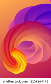 Fondo de forma de crema espiral. Afiche futurista de colores vivos. Fondo de verano