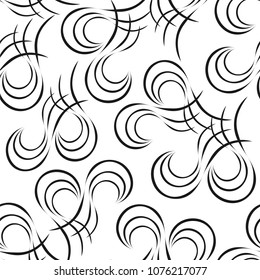 Spiral curls on   background. Seamless pattern. Abstract texture. For background, fabric, wallpaper.