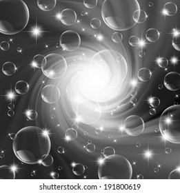 Spiral curtain background