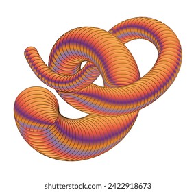 The spiral. Curved lines create a spiral weave. A design element for the embodiment of creative ideas