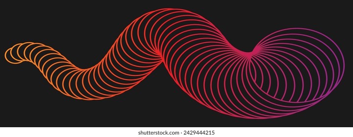 The spiral. Curved lines create a spiral weave. A design element for the embodiment of creative ideas