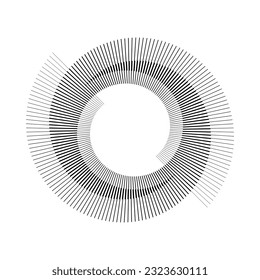 Spiral with dark lines as dynamic abstract vector background or logo or icon. Yin and Yang symbol.