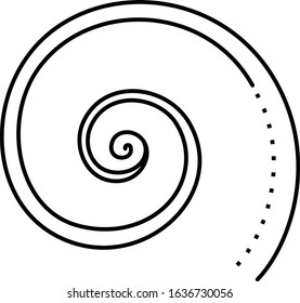 Spiral decor line art icon