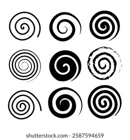 Spiral Decorative Element Vector Illustration