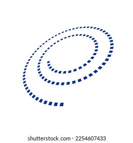 Spiral Design Element. Abstract Blue Swirl Icon. Vector Art.