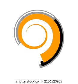Spiral design element. Abstract icon. Vector art.