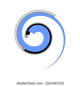 Elemento de diseño espiral. Icono de resumen. Arte vectorial.