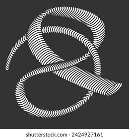La espiral. Un elemento de diseño para ideas creativas. Las líneas curvas crean un tejido en espiral
