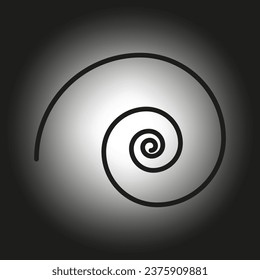 Spiral design element. Swirl, twirl, vortex, vertigo symbol. Vector illustration. EPS 10.