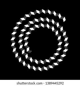 Spiral design element. Vector art.