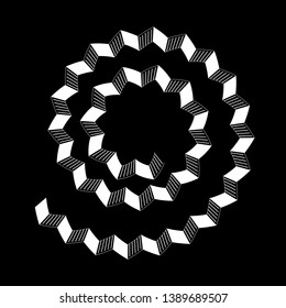 Elemento de diseño espiral. Arte vectorial.