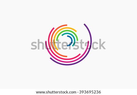 Spiral design logo. Round logo design. Creative logo. Web logo. Colorful logo.