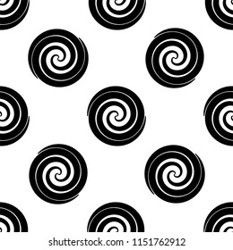 Spiral Design Seamless Pattern, Spiral Vector Art Illustration