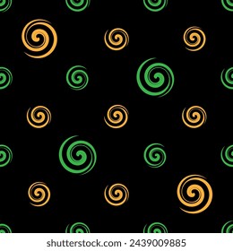 Spiral Design Seamless Pattern, Spiral Vector Art Illustration
