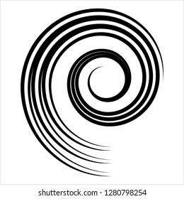 Spiral Design, Spiral Shape Vector Art Illustration