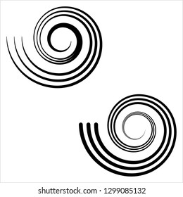 Spiral Design, Spiral Shape Vector Art Illustration