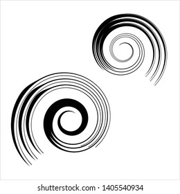 Spiral Design, Spiral Shape Vector Art Illustration