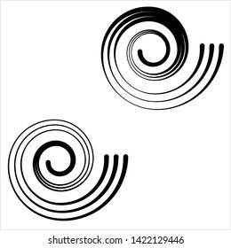 Spiral Design, Spiral Shape Vector Art Illustration