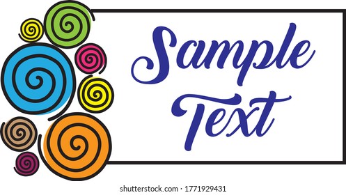 Diseño espiral con espacio para texto