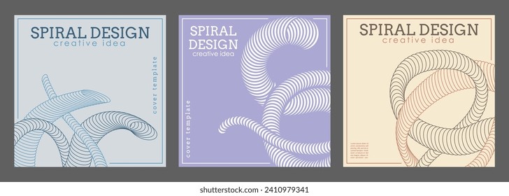 Spiral design. The template of the new trend covers, banners, posters, brochures, magazines. Creative idea of the catalog, interior design and decor