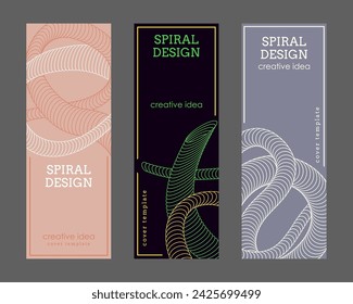 Spiral design. The template of the new trend covers, banners, posters, brochures, magazines. Creative idea of the catalog, interior design and decor