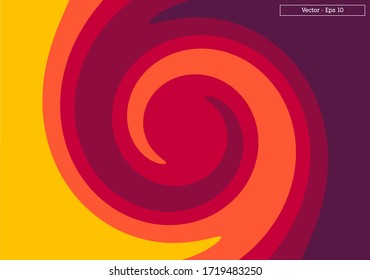 
Spiral design with warm colors