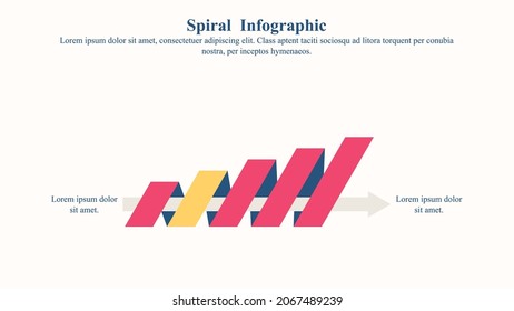 Spiral Diagram Infographic Presentation Template With A Text Place Holder.