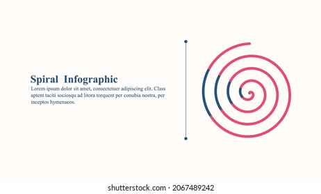 Spiral Diagram Infographic Presentation Template With A Text Place Holder.