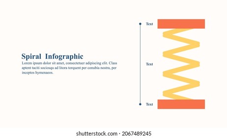 Spiral Diagram Infographic Presentation Template With A Text Place Holder.