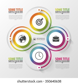 Spiral with diagram infographics element. Modern design template. Vector illustration.