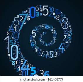 Spiral,  from different numbers  vector infinity symbol