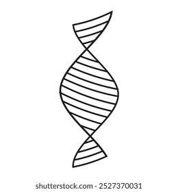 Spiral DNA Line Vector - 11