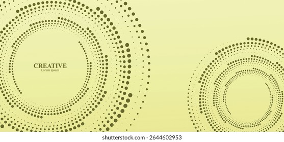 Spiral dot on sunset peach background. Design element for poster, flyer, banner and pattern