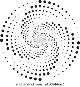 Spiralpunktekreis Handgezeichnete Illustration 