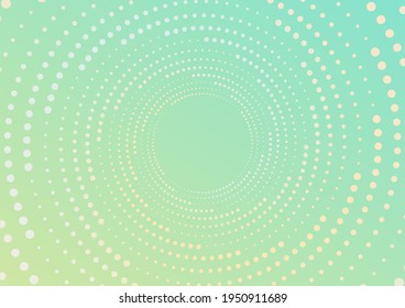 Spiral dots on gradient background. Vector illustration.