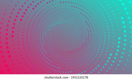 Spiral dots on gradient background. Vector illustration.