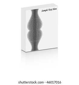 spiral dots on white box