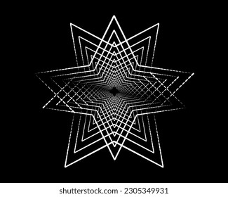 Elementos gráficos punteados en espiral. Marcos de vectores geométricos espirales sobre la composición de fondo negro.fondo, plantilla web (espiral)