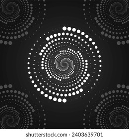 Spiral dotted vector art in adobe illustrator.